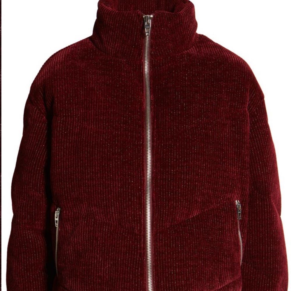 NWT Blank NYC maroon puffer jacket